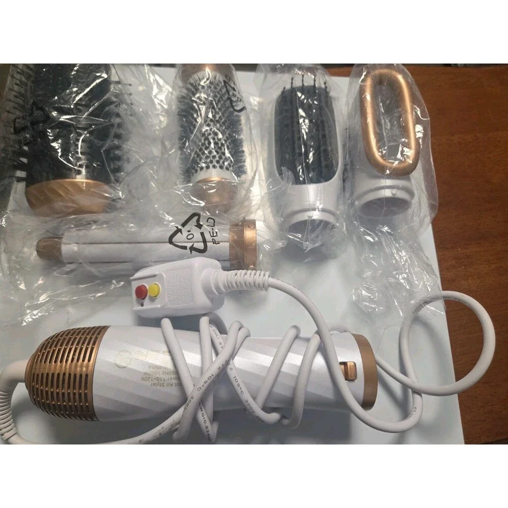 Yitrust WT-622 White Gold Corded Electric 6 in 1 Hair Dryer Styling Tool